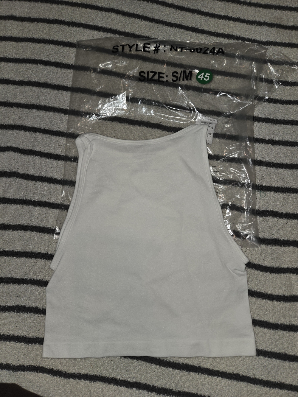 Zenana Outfitters White High-Neck Crop Tank